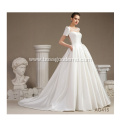 Simple design v-neck satin gowns 2021 bride weeding dresses women wedding